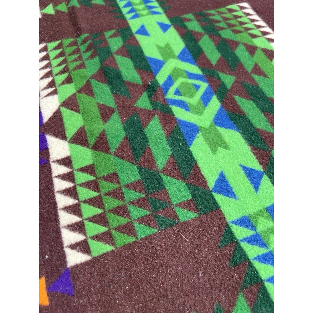 Vintage Pendleton‎ Beaver State PNW Native Geometric 60"x72" Wool Blanket - Picture 6 of 11